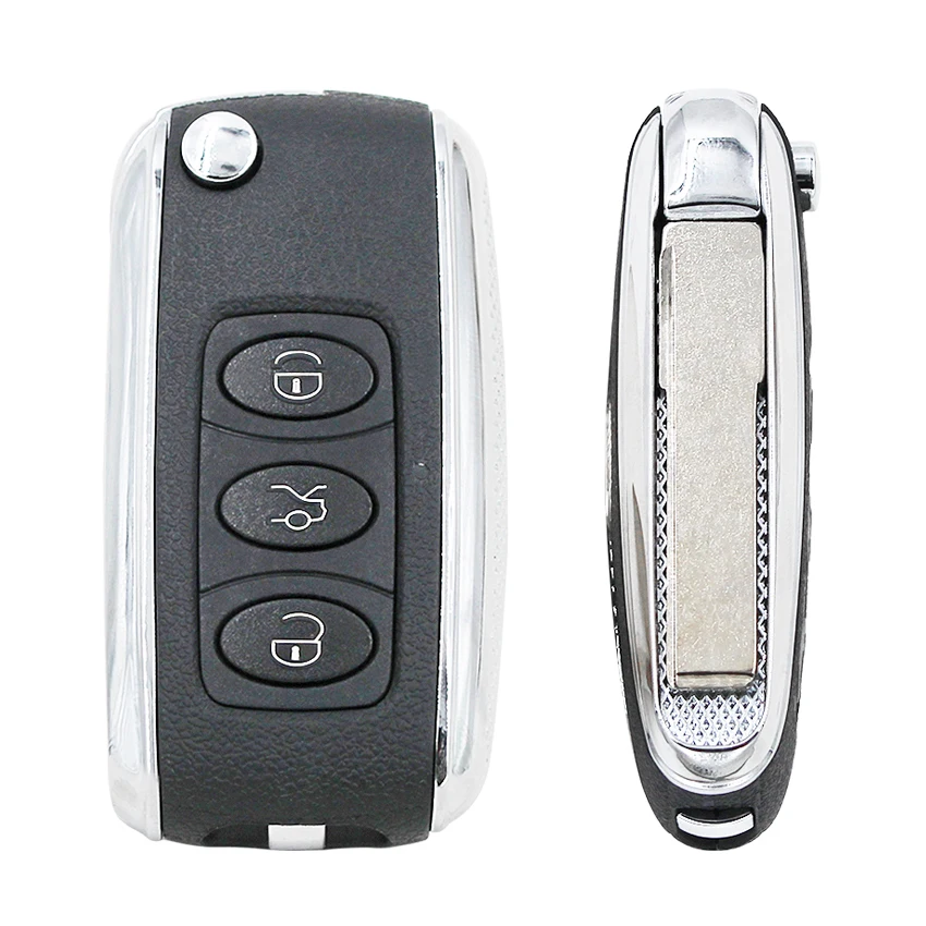 ベントレースタイル修正されたフリップリモートキーシェル 3 ボタン