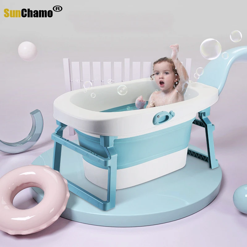 2022 Hot-sale Folding Baby Shower Bathtub Bathroom Accessories Safety Security Children Foldable Stand Non-Slip Shower Bathtub