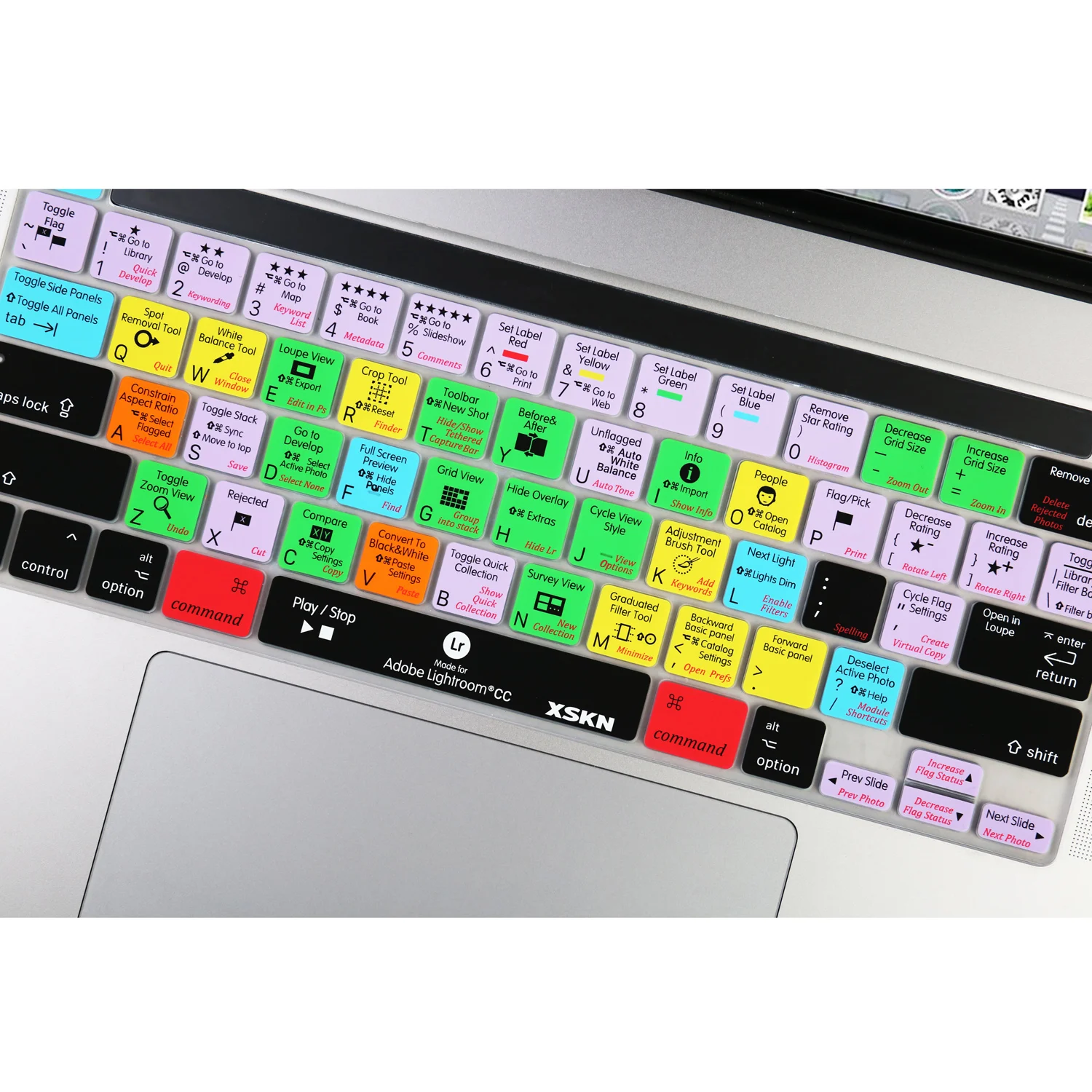 Xskn-capa elástica para teclado de macbook, 16 polegadas, com barra de toque