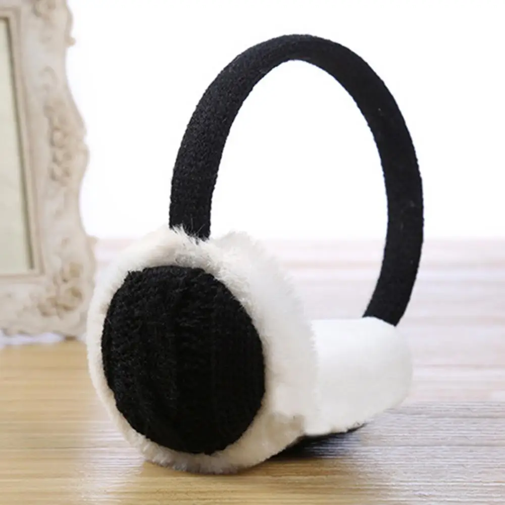 2022 Women Fur Knitted Earmuff Autumn Winter Warm Plush Knitted Ear Muffs Ear Covers Cold Weather Windproof Ear Warmer orejeras