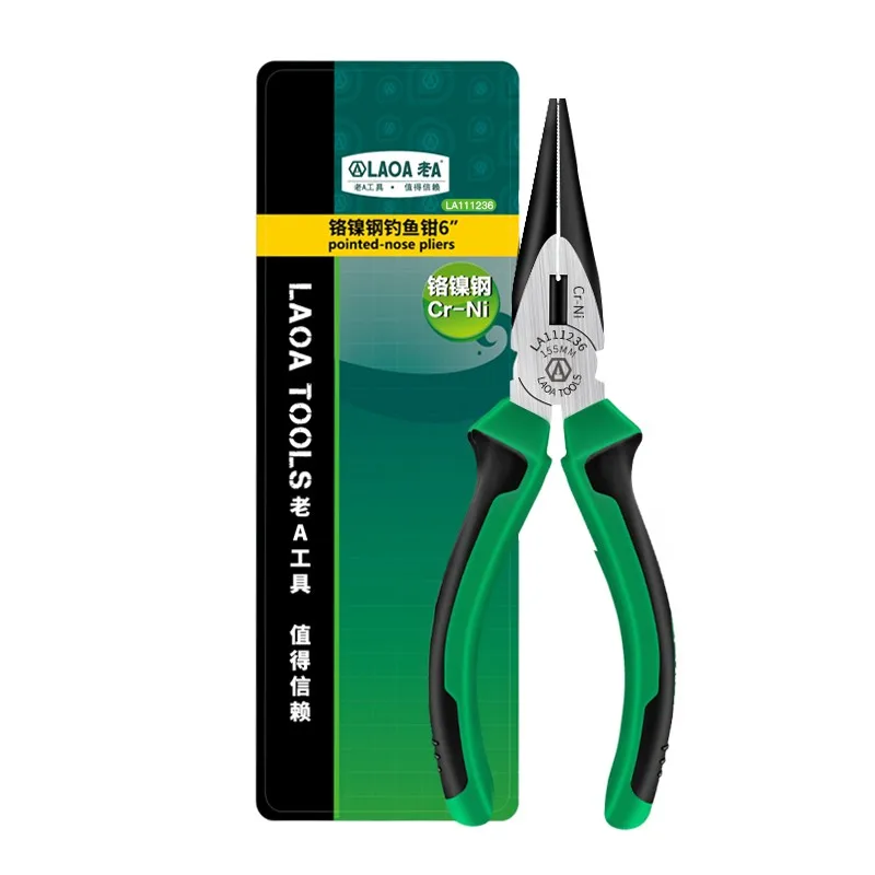 LAOA 6Inch Cr-Ni Kìm Mũi Dài Đa Năng Dài Mũi Kìm Câu Cá Kìm Công Nghiệp Kìm