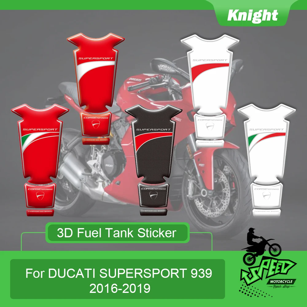 Suitable for Ducati SuperSport S 939 motorcycle 3D fuel tank pad protection sticker fish bone type gas fuel tank cover sticker