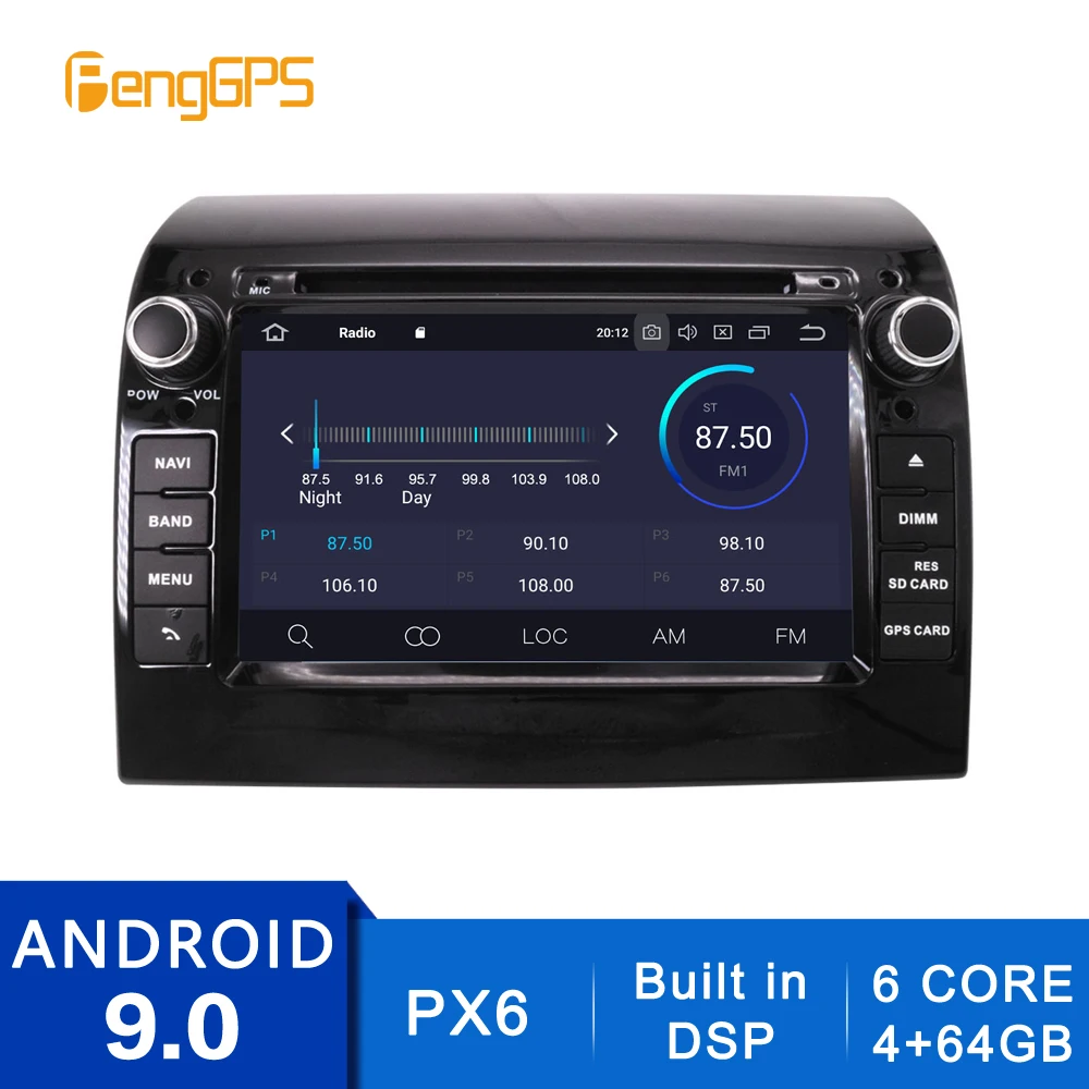 2 Din Android 10.0/9.0 Car Radio for Fiat Ducato/Citroen Jumper/Peugeot Boxer 2006-2015 GPS Navigation CD DVD Player Stereo Unit