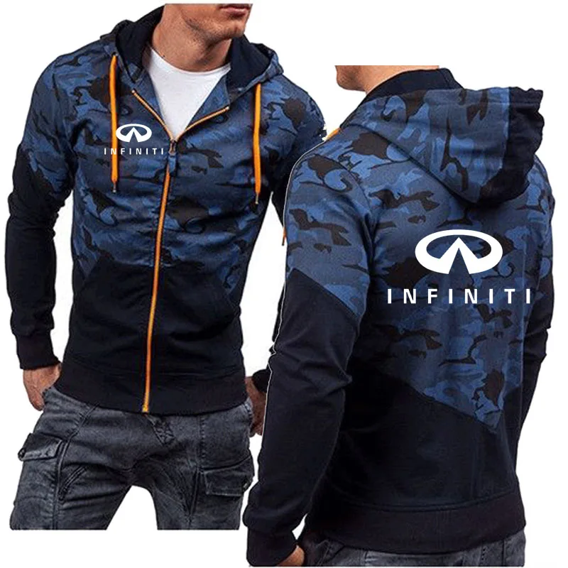 

New Spring Autumn Men Hoodies Infiniti Car Logo Print Camouflage chain Fashion Men Hoodie hip hop harajuku Casual tracksuit