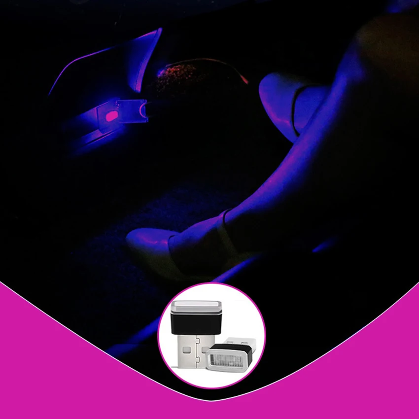 Mini USB LED Licht Tasche Auto LED Innen Beleuchtung USB Atmosphäre Licht Dekorative Nacht Lampe für Autos Fahrzeug Notebook