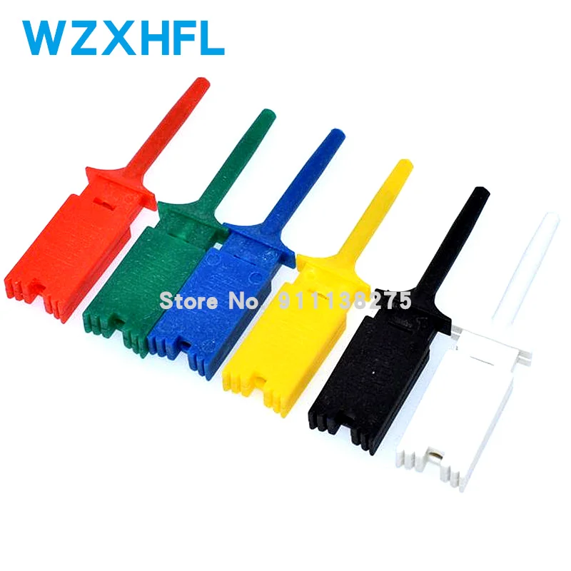 12ps Test Hooks Clips for Logic Analyzers Logic Test Clip Red Black Yellow Green Blue White Flattening Test Flat Hook Connection