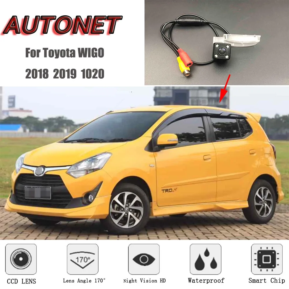 

AUTONET HD Night Vision Backup Rear View camera For Toyota WIGO 2018 2019 2020 CCD/license plate Camera