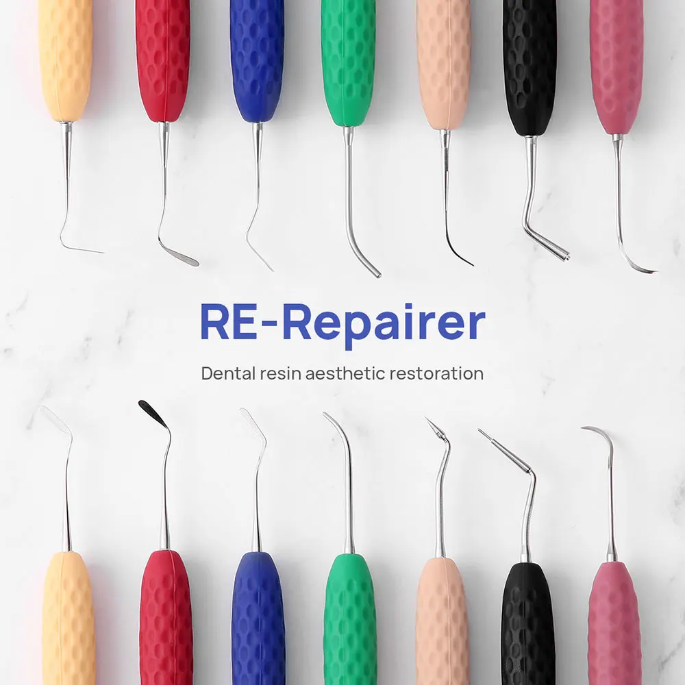 1PC Dental Resin Filled Restorative Instrument AZDENT Filler Aesthetic Restoration Knife Silicone Handle Dentistry Tools