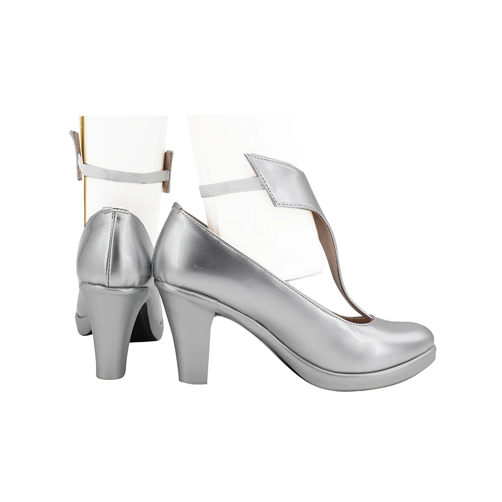 Fate Grand Order FGO Artoria Pendragon Saber Cosplay Shoes Silver Boots for Unisex (3)