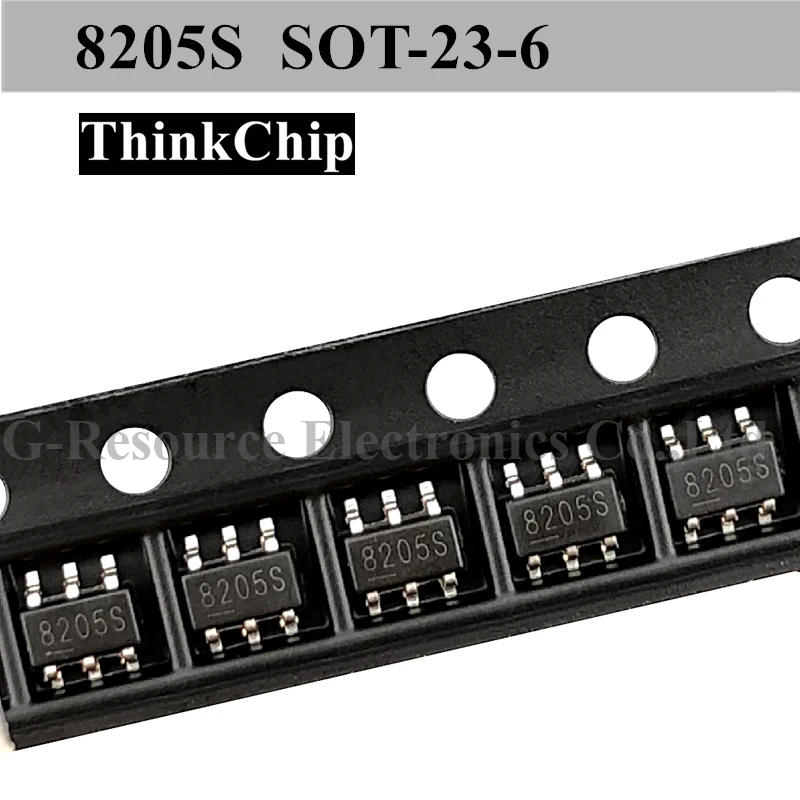 رقاقة حماية بطارية ليثيوم 8205 S 8205 SOT23 SMD, جديدة وأصلية 20 قطعة