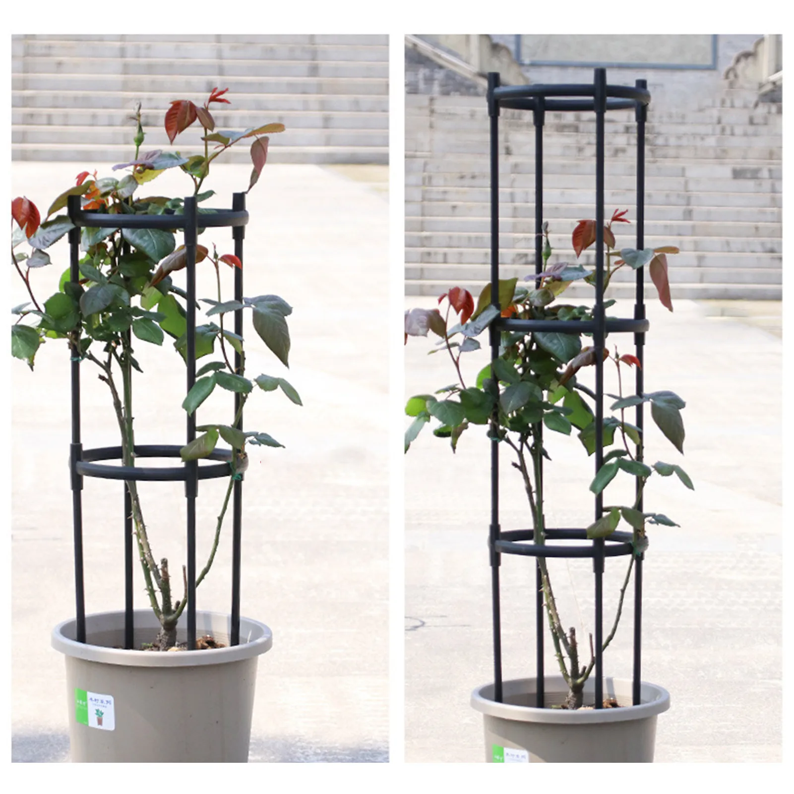 DIY Garden Trellis Obelisk Plant Steel Frame Steel Resin Made Thickened Durable Stand for Climbing Plant Vines Home Potted Plant