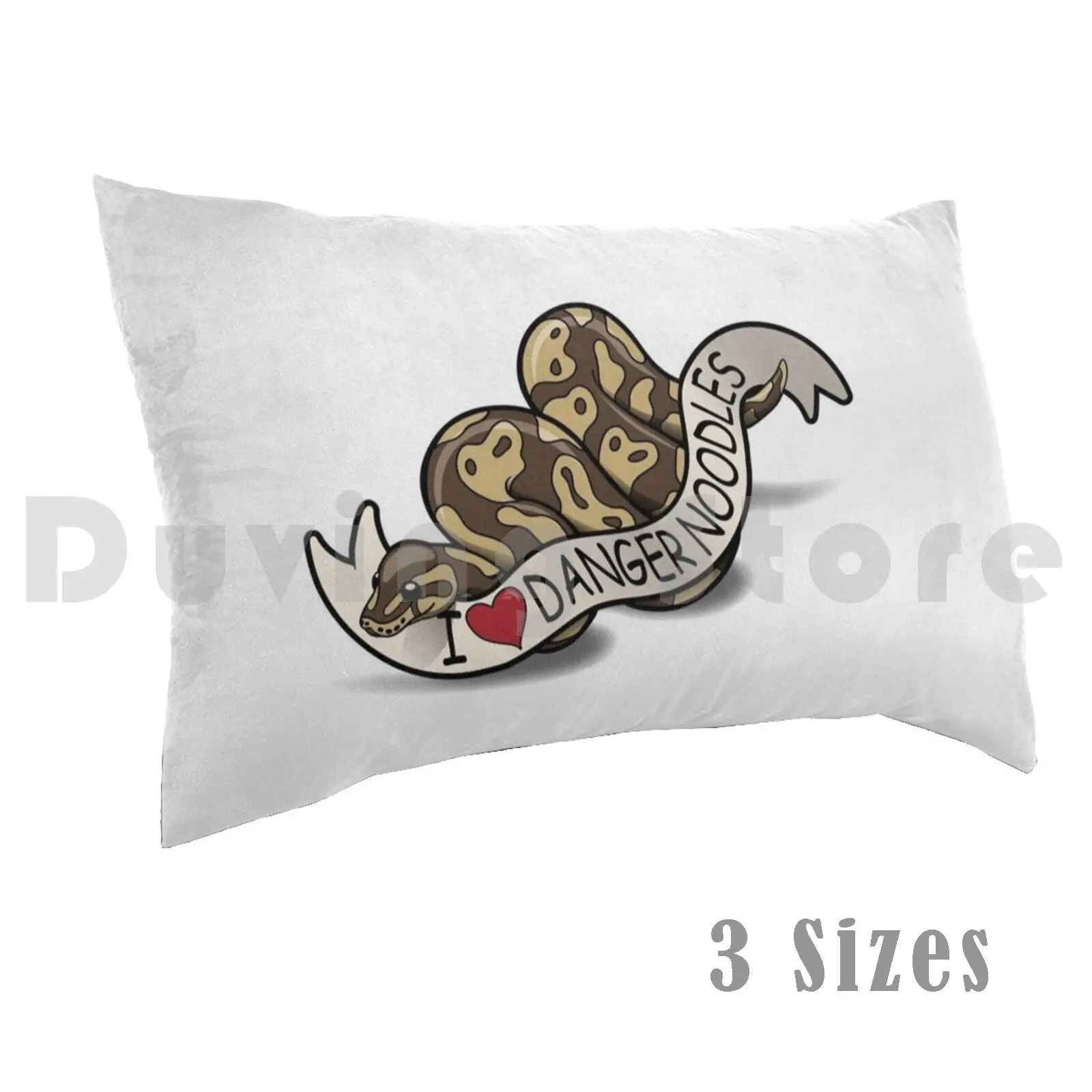 I Love Danger Noodles Pillow Case 20*30 Inch Danger Noodles Ball Python Cute Ball Python I Love Ball Pythons Cute