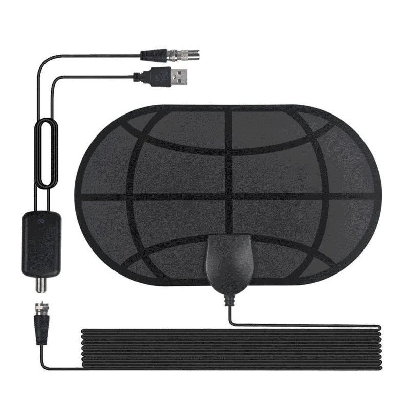 4K 25DB High Gain HD TV DTV Box Digital TV Antenna 980 Miles Booster Active Indoor Aerial HD Flat Design