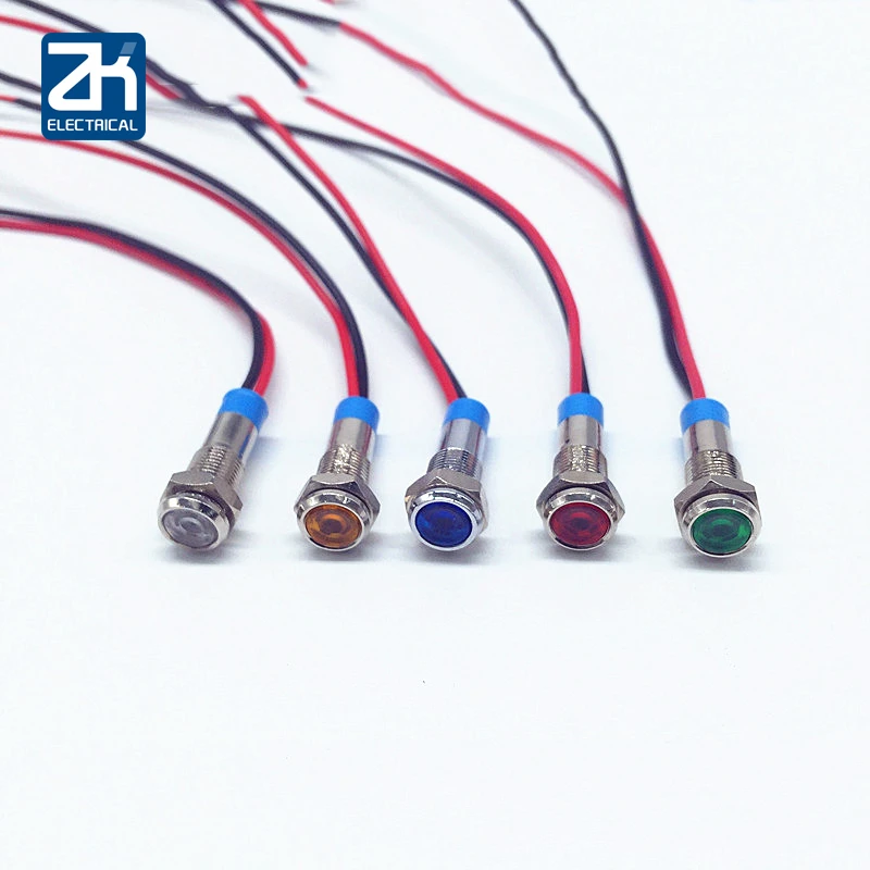 

10pcs Waterproof 6mm metal indicator light signal light LED power universal work indicator 3V5V12V24V220V