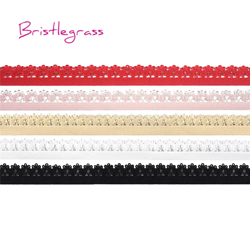 BRISTLEGRASS-cinta elástica de LICRA para costura, cinta para la cabeza con borde de picota de 13mm, 50, 100 yardas, 1/2 pulgadas