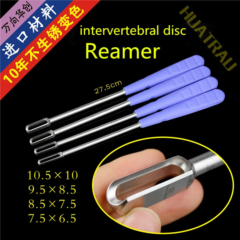 

Orthopedic instrument intervertebral disc reamer lumbar vertebra curette scalpel Bone scraper spine fusion square Spatula AO