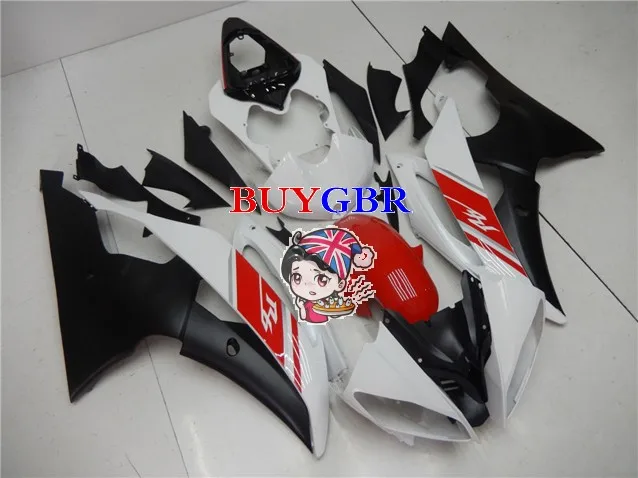 Motorcycle Fairings Red White fairing For Yamaha YZF-600 R6 2008-2016 09 10 11 12 13 14 15 fairing free windscreen