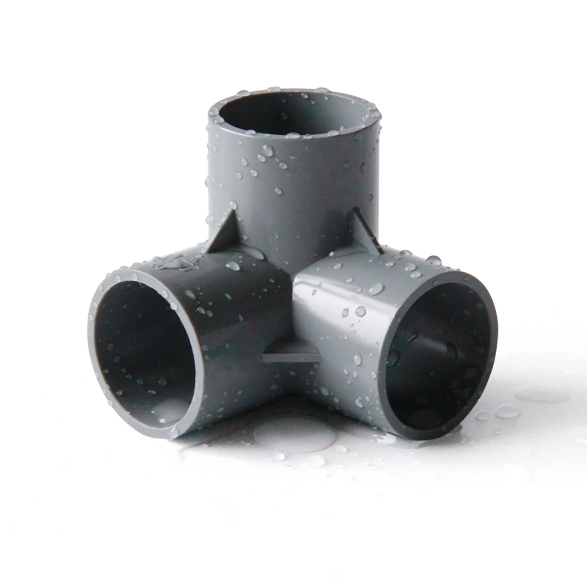 Codo de 3 vías de PVC de 20mm,25mm,32mm,40mm,50mm, accesorio de tubería de presión de soldadura solvente métrica, Conector de tubería para acuario,