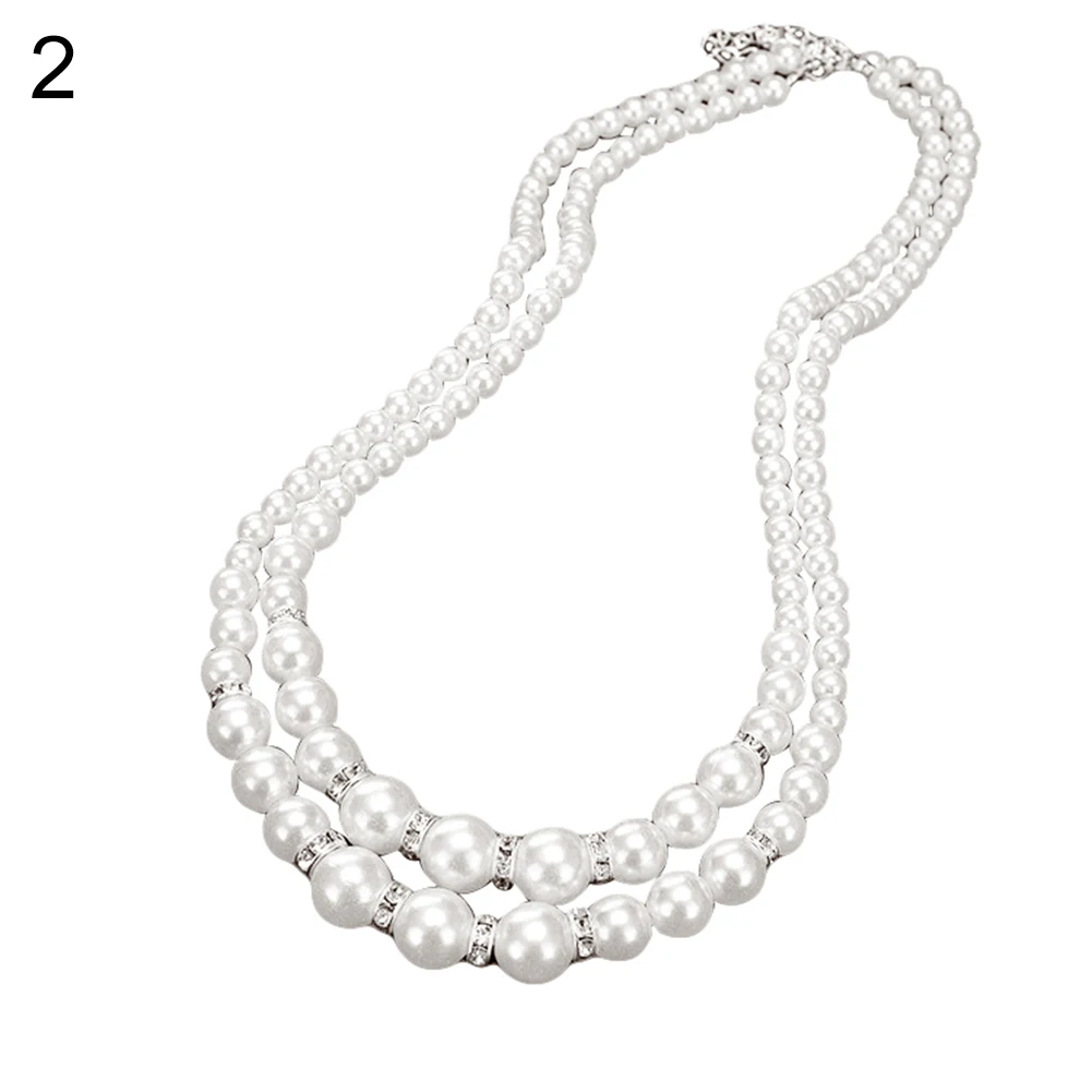 2022 New Trendy Imitation Pearl Necklace Women Men Temperament Simple Handmade Strand Bead Necklace For Women Jewelry Gift