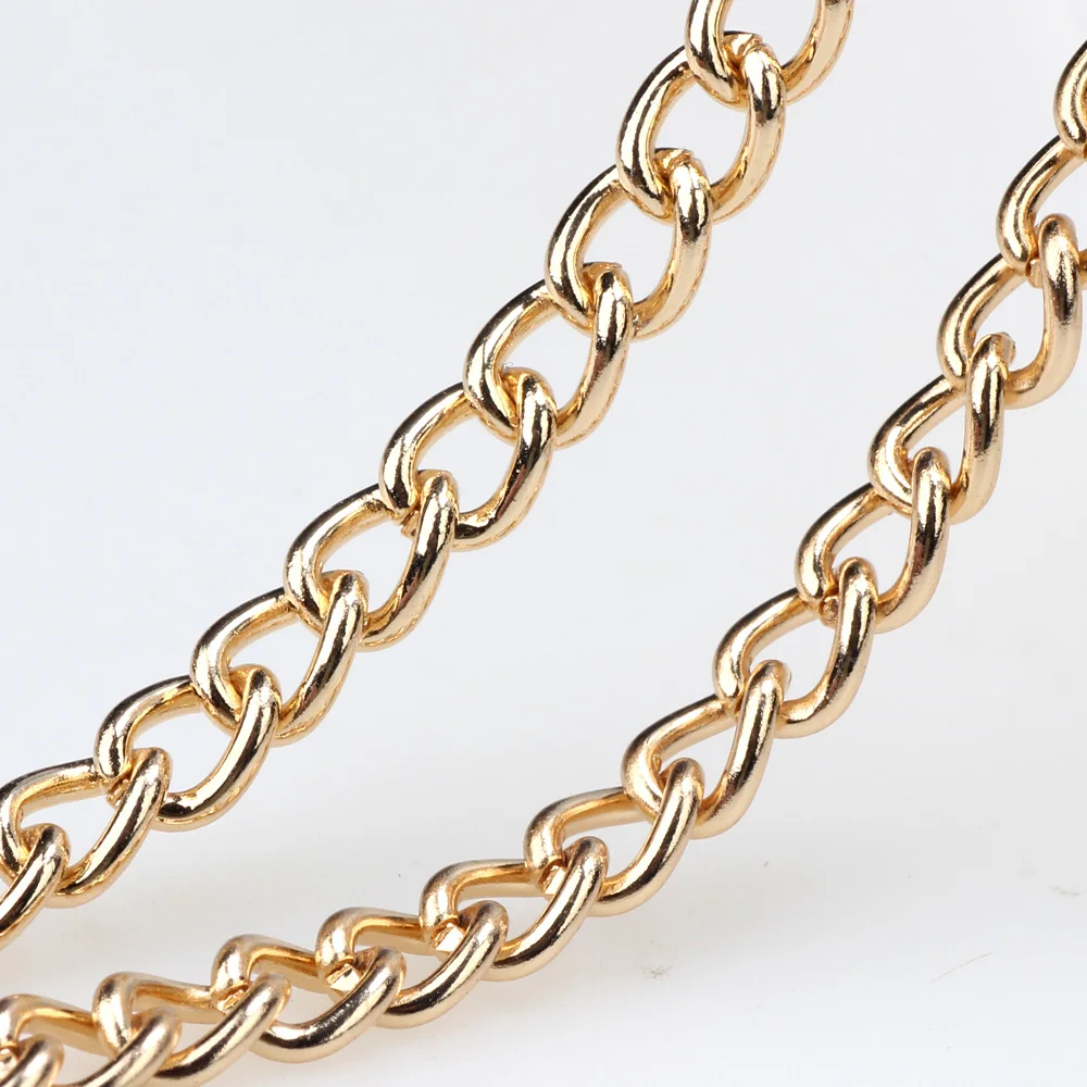 6*8MM 1M/Lot Punk Metal Gold/Rhodium/Bronze/Rose Gold  Necklace/Bracelet for Men Women Curb Cuban DIY Chain making  Jewelry