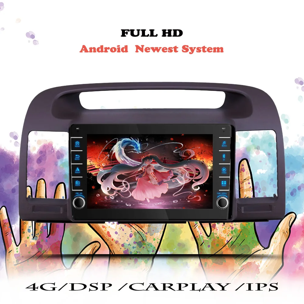 Multimedia Player For Toyota Camry 5 XV 30 2001 2003 2004 2005 2006 Android 12 Auto Car Radio Navigation GPS DVD Tape Recorder