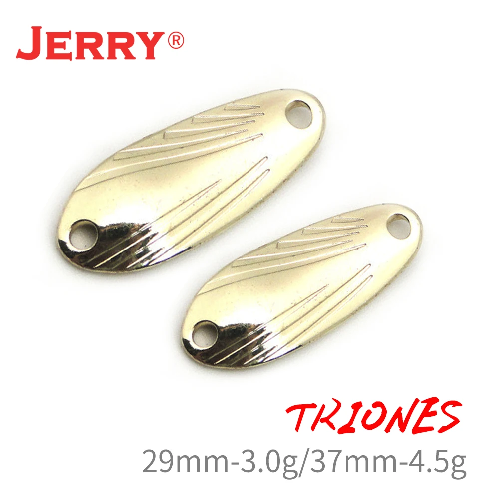 JERRY 2.9g 4.8g 50 Pieces Ripple Style Unpainted Plating Metal Fishing Tackle DIY Casting Trout Fishing Spoons