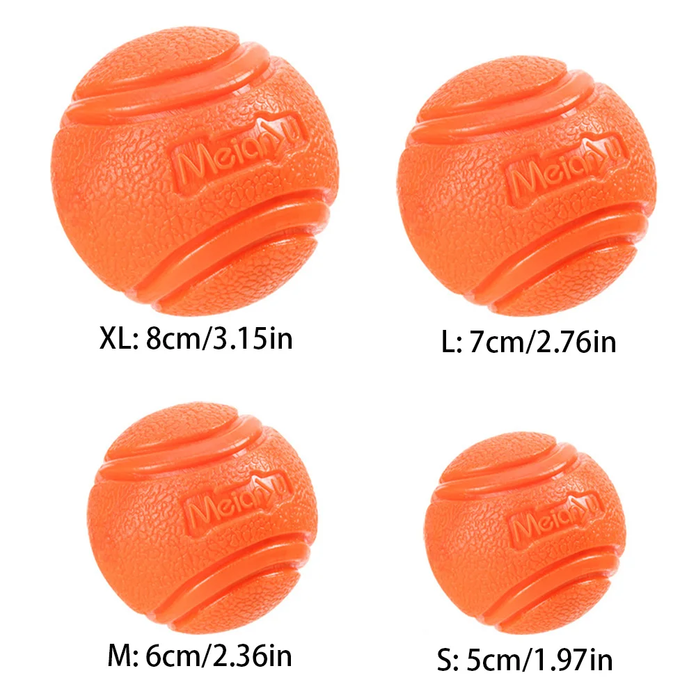 Pelota de goma resistente a las mordeduras para perros, juguete para cachorros, peluche, Pitbull, Color rojo, sólido, suministros para mascotas, S-XL