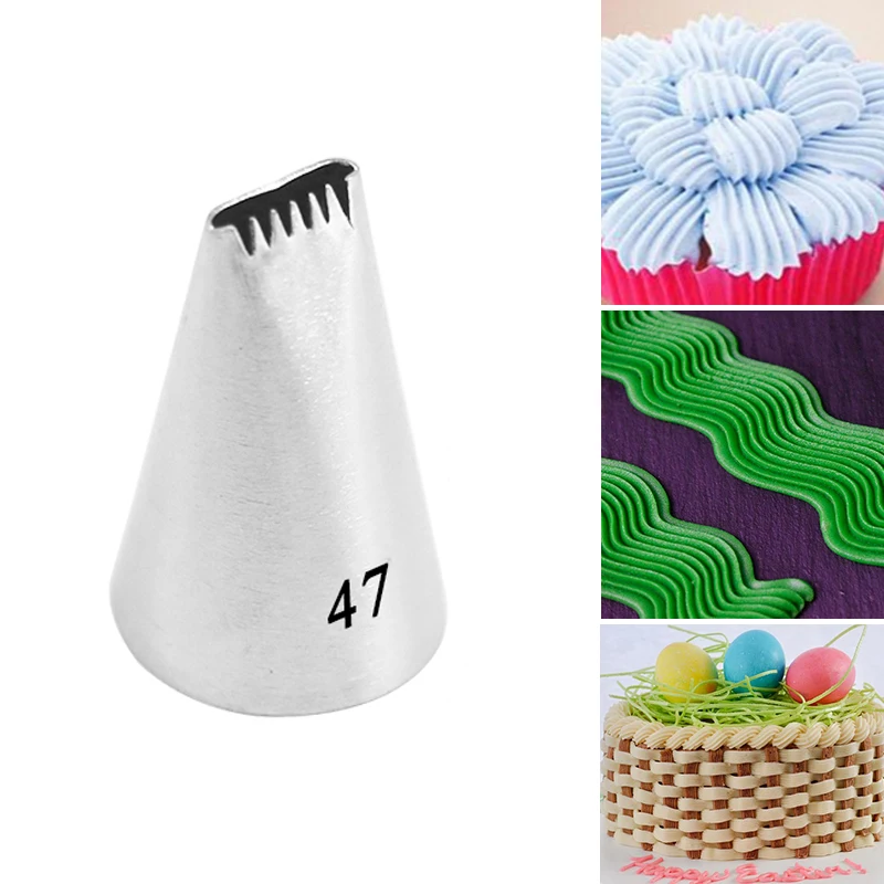 

BCMJHWT 47# Icing Piping Nozzles Cake Decorating Tools Baking Pastry Supplies Basket Weave Cake Tips Bakeware Fondant Bake Tools