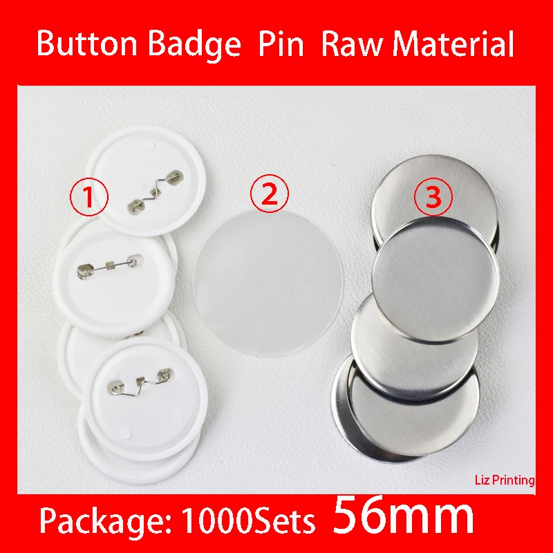 

1000Sets/Carton 56mm DIY PIN Button Badge Blank Raw Material button badge Pin supplies parts