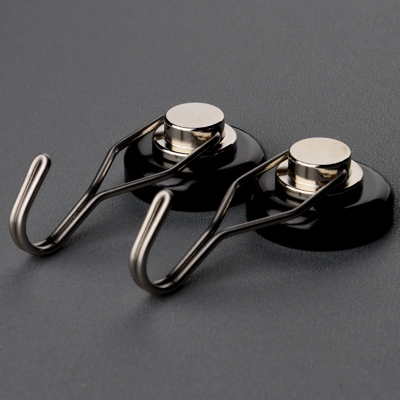 Super Strong Magnetic 360° Spin Hooks D42MM Kitchen Bathroom Powerful Neodymium Office Hanger 68KG Vertical