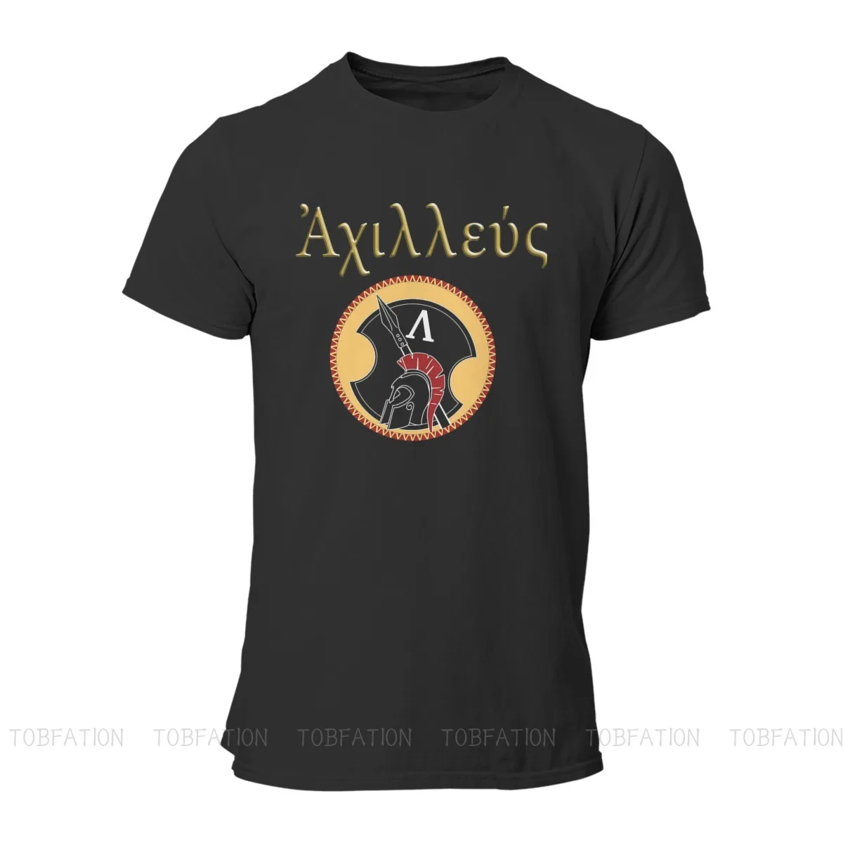 Achilles Son of Peleus Print Cotton Ofertas T Shirts Greek Mythology Ares Ancient Folklore Men Casual Streetwear