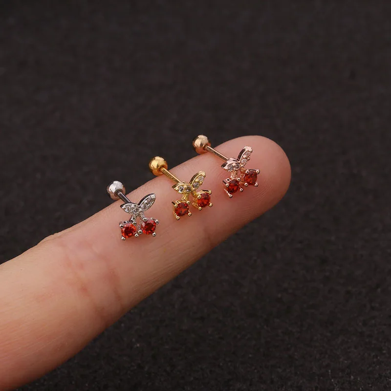 1 قطعة الفولاذ المقاوم للصدأ الحديد الكريستال تشيكوسلوفاكيا الغضروف القرط اللولب تاركوس الغراب محارة Daith الأذن الفص ثقب أقراط مجوهرات