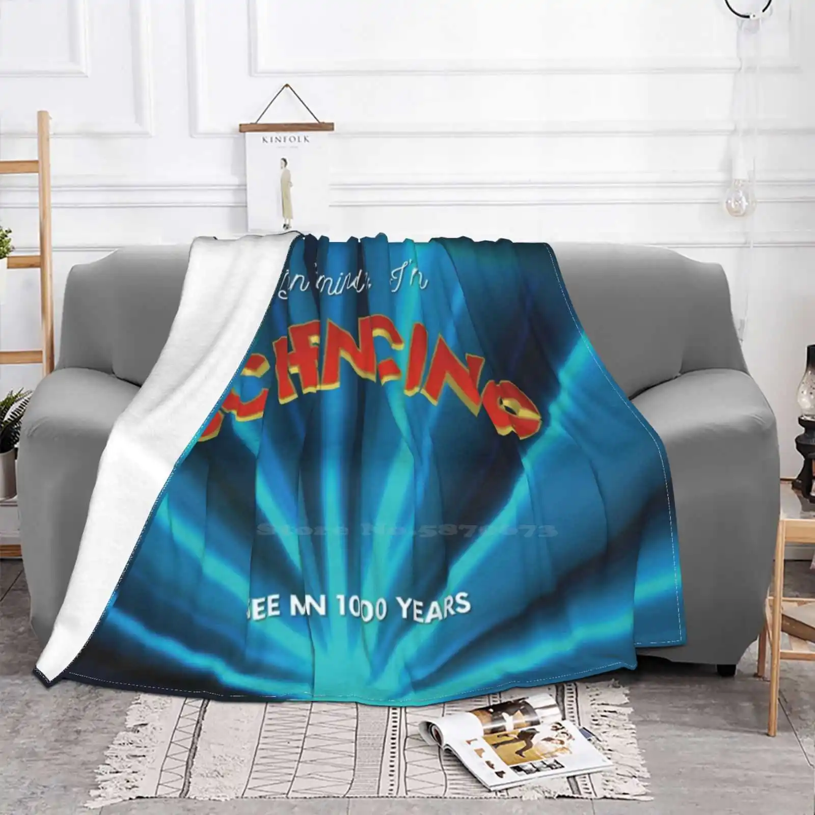 Don't Mind Me I'm Sciencing Themed Shaggy Throw Soft Blanket Sofa / Bed / Travel Love Gifts Tv Show Fry Leela Farnsworth