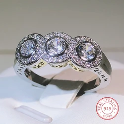 New Arrival Round AAAA+ Zircon Wedding Engagement Rings With Stone For Women Luxury White Zircon Design Fashion Jewellry