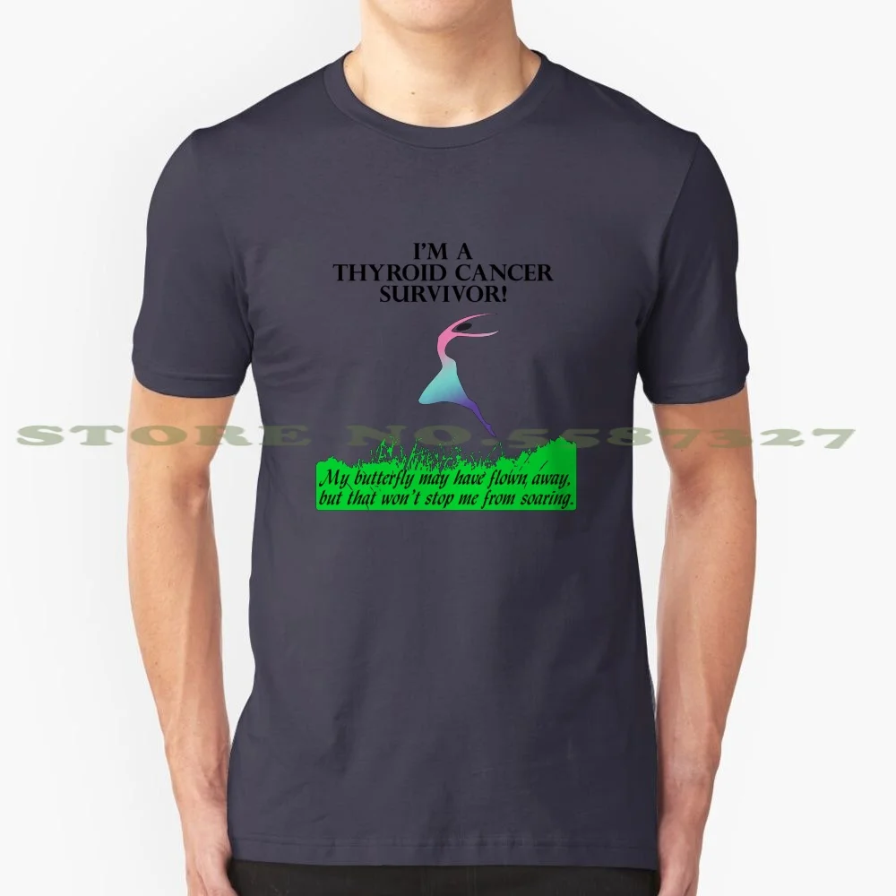 Dancing Thyroid Cancer Survivor 100% Cotton T-Shirt Thyroid Cancer Survivor Dancing Soar Soaring