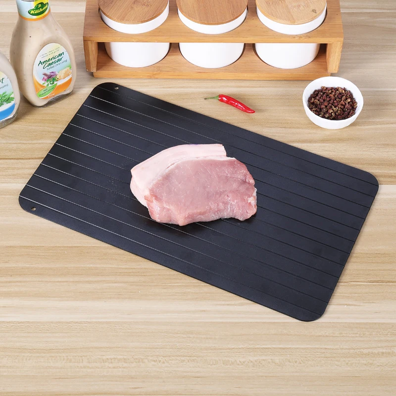 

Aluminum Alloy Steel Quick Thaw Board Frozen Food Steak Meat Quick Thaw Plate Chopping Board Defrost Kitchen Gadget Tool