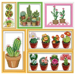 Serie Cactus 11CT14CT kit punto croce contati modello stampato artigianato tessuto fai da te tela cucito cucito ricamo Set Decor