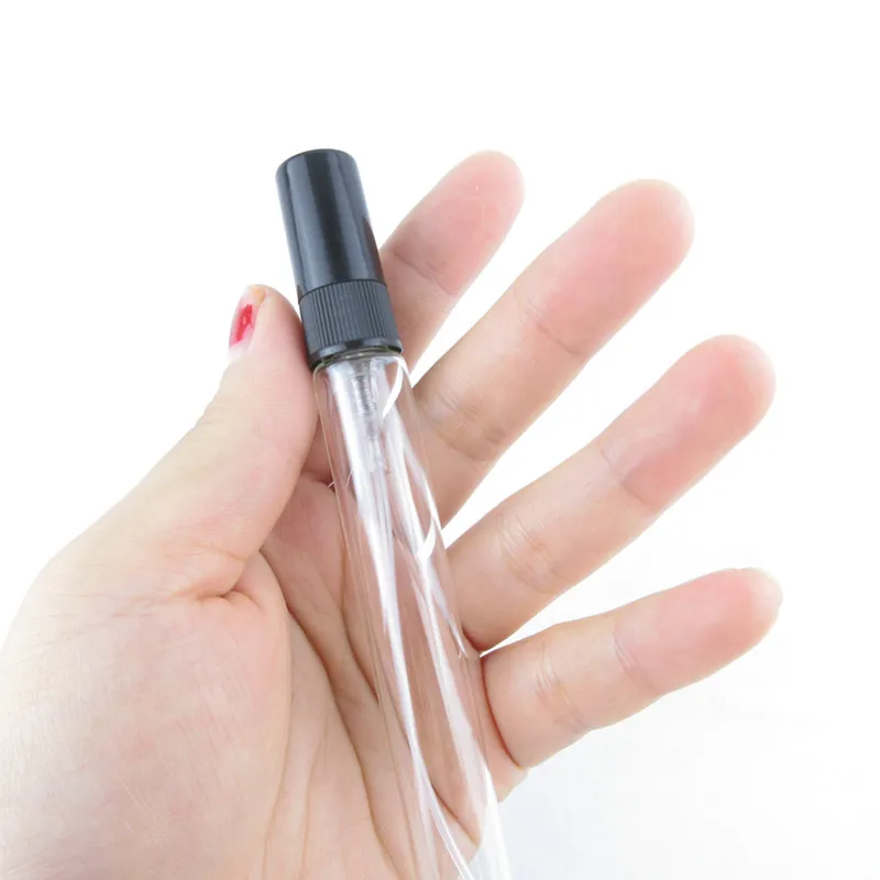 50/100PCS 2ML 3ML 5ML 10ML Schwarz Tragbare Glas Parfüm Flasche Leere Nachfüllbare Flasche kosmetik Flasche Probe Dünne Glas Fläschchen – Detail 7