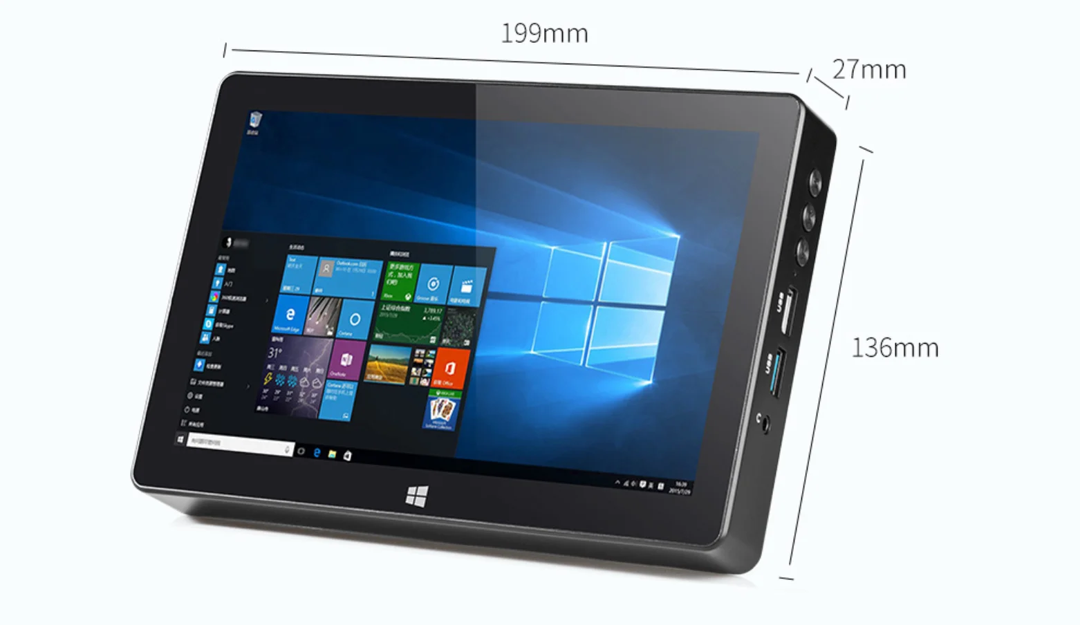 11.6 inch Win 10 GPS  quad core panel pc industrial tablet