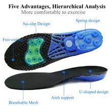 Spring silicone orthotic insoles for flat feet #2