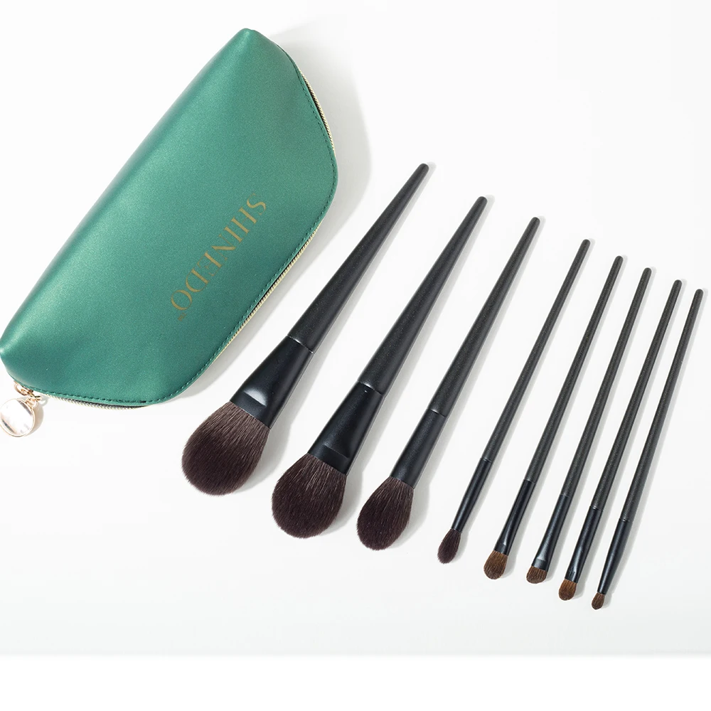 Shinedo 8 Pcs Matte Black Makeup Brushes Set Eyeshadow Powder Blush Crease Blending Pincel Maquiagem