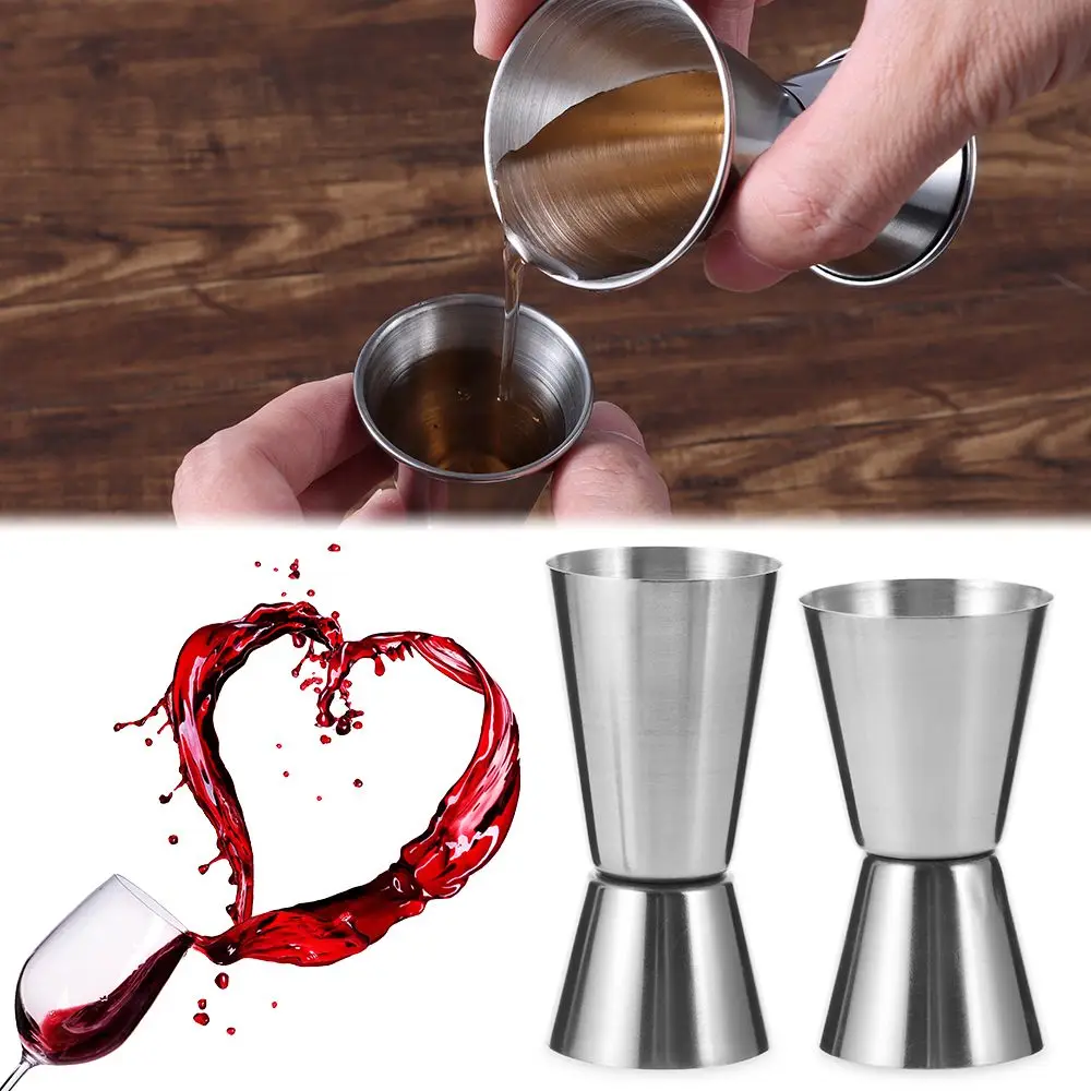 Stainless Steel Cocktail Shaker Measure Cup rink Spirit Measure Jigger, Kitchen Bar Tools, 15 ml, 30ml, 20 ml, 40ml, 30ml, 50ml