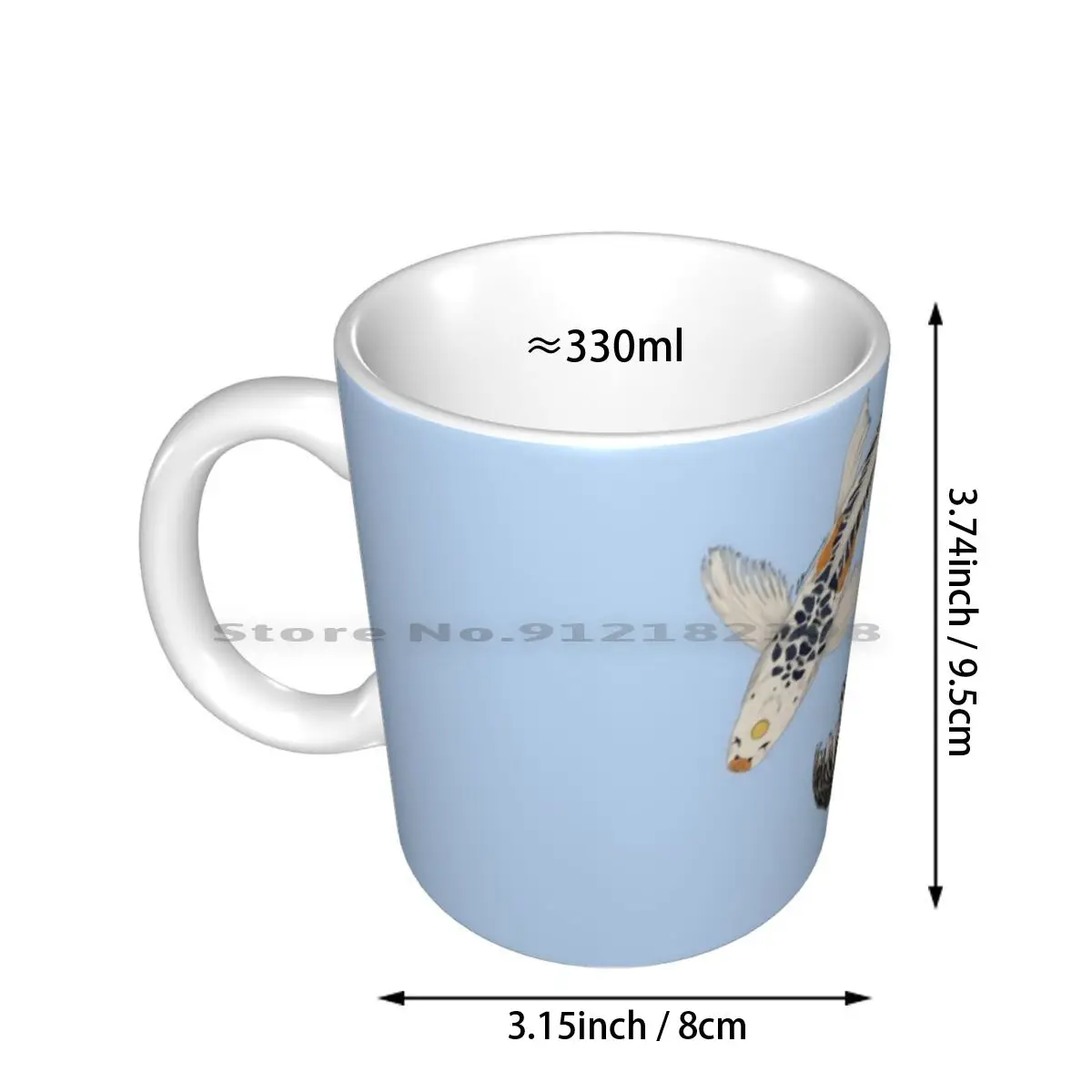 Sns-Koi Fish Ceramic Mugs Coffee Cups Milk Tea Mug Koi Koi Fish Koi Fish Swimming Ocean Assume Sns Sasunaru Narusasu