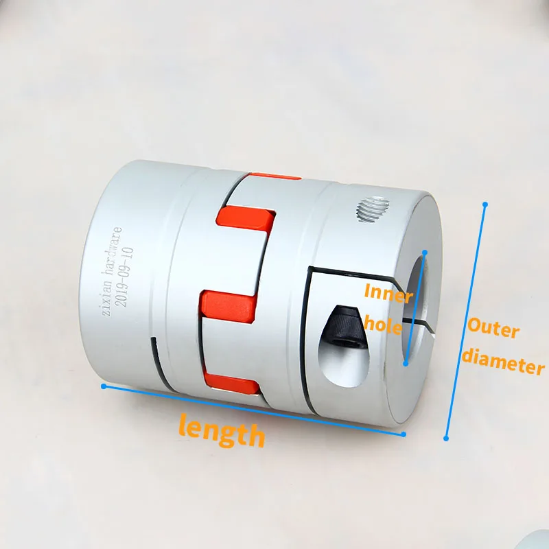 GS09 D20L30 flexible Plum coupling two jaw aluminium stepper shaft 5mm to 6 8 10 mm connector cnc stepper motor shaft coupler