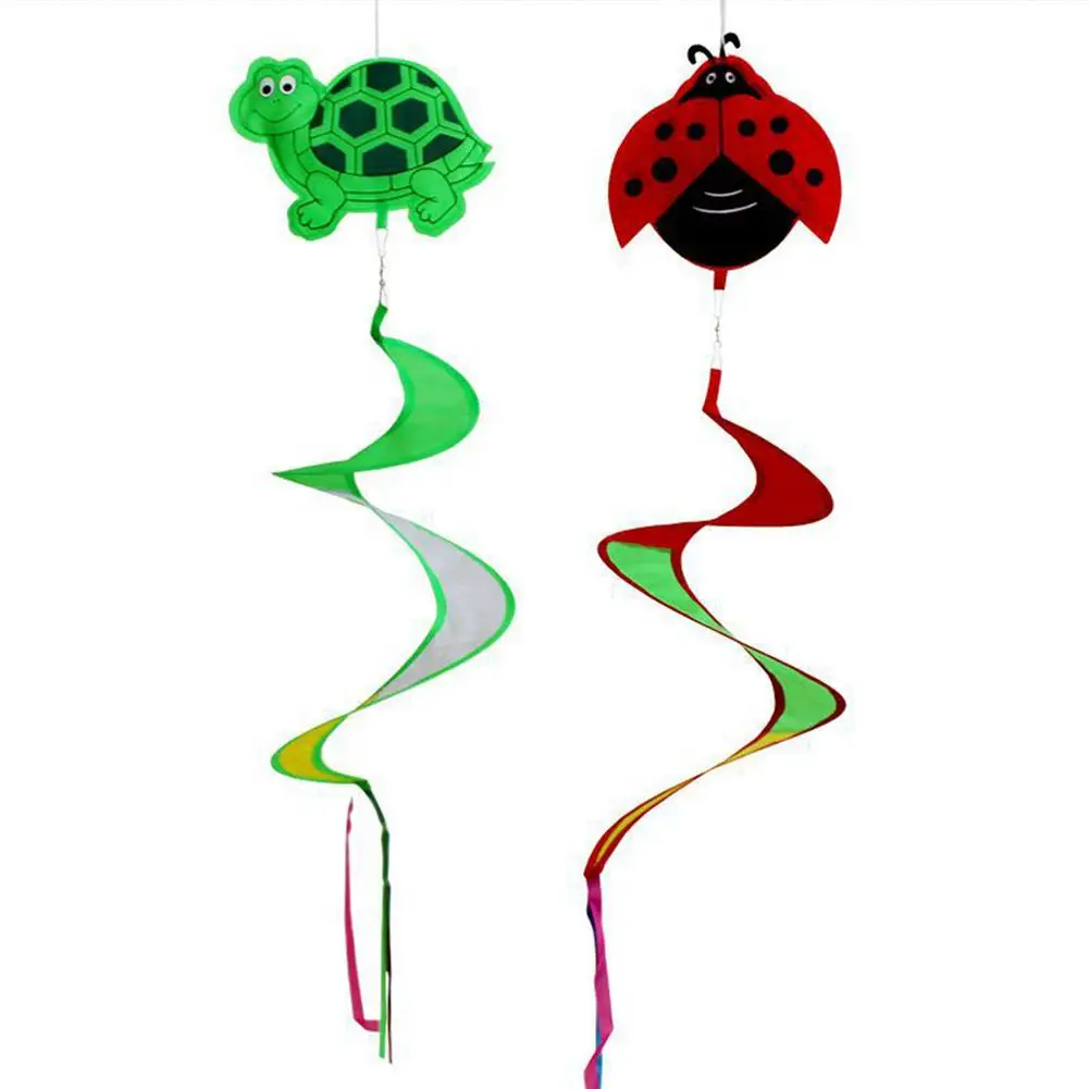 Animal Wind Spinner Window Hanging Colorful Beetle Tortoise Spiral Wind Mill Outdoor Garden Decoration Childrens Toys