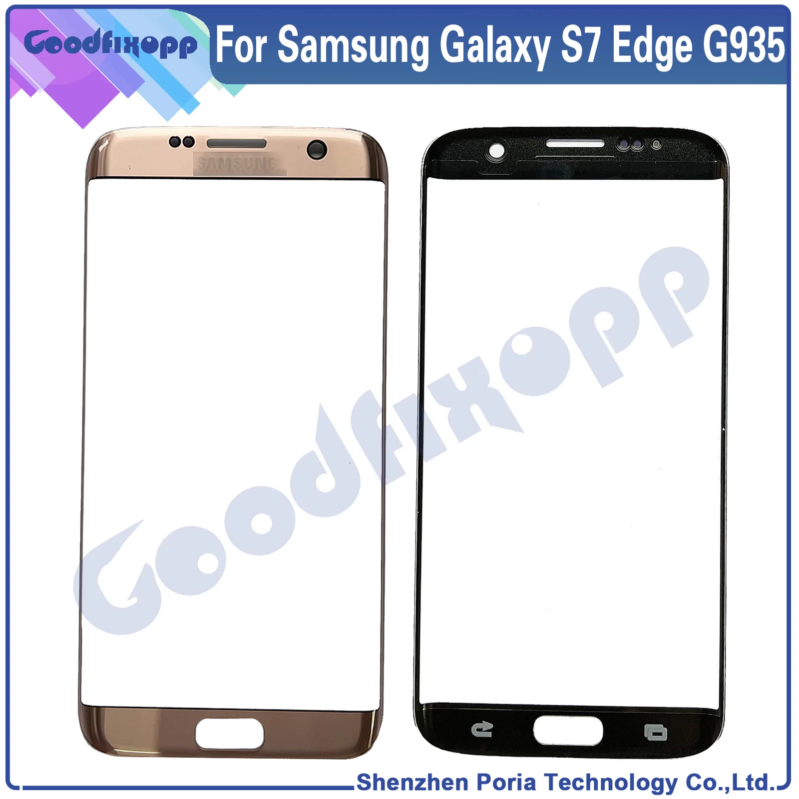 Glass Screen For Samsung Galaxy S7 Edge SM-G935F G935FD G935W8 G9350 G935S SC-02H LCD Display Touch Front Outer External Lens