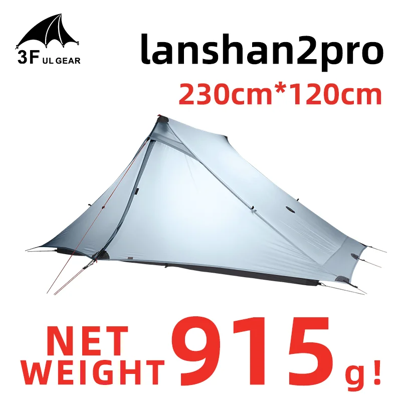 3F Newest LanShan 2 pro Tent 2 Person Outdoor Ultralight Camping Tent 3/4 Season Professional 20D Nylon Both Sides Silicon Tent