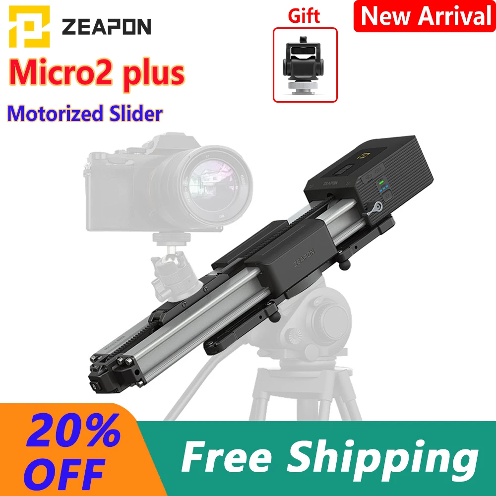 

Zeapon Motorized Micro 2 Plus Camera Slider Portable Travel Distance 54cm/21.2in 4.5KG All-Direction Capacity 39 Decibels Motor