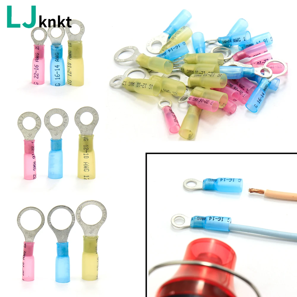 

Insulated Cable Connector Heat Shrinkable Waterproof Terminal Crimp M5/M6/M10 For Wiring Combination Suit Ring