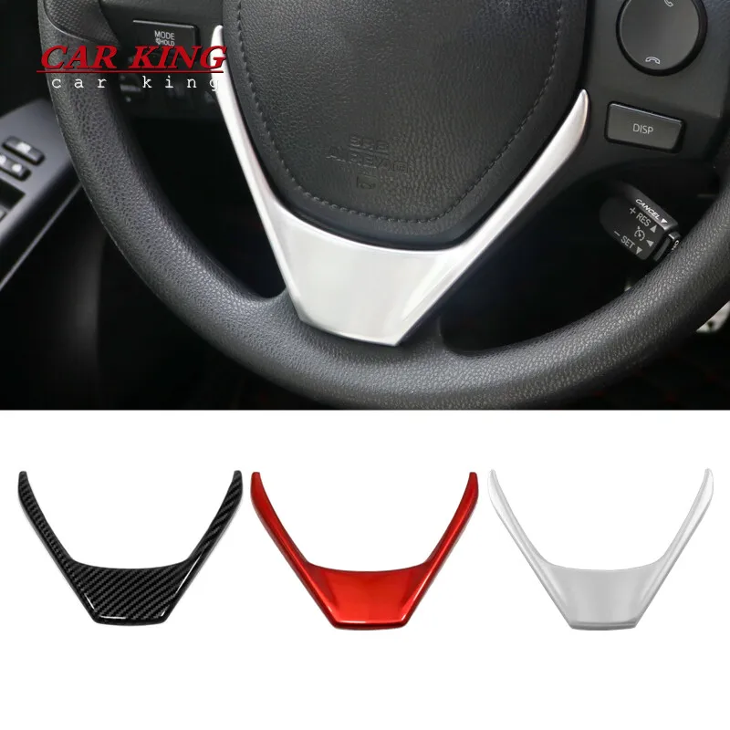 

For Toyota RAV4 RAV 4 2013 2014 2015 2016-2018 Accessories Car Steering wheel Button frame Cover Trim Sticker ABS Matte/Carbon